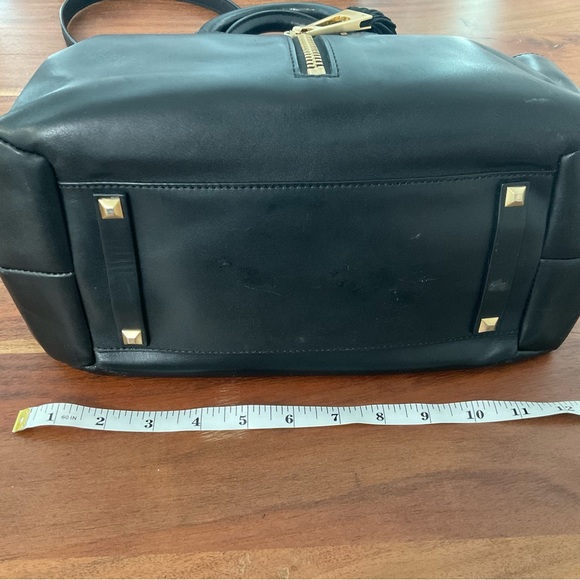 Black Leather Bag with Gold Accent - Brian Atwood - Picture 6 of 9